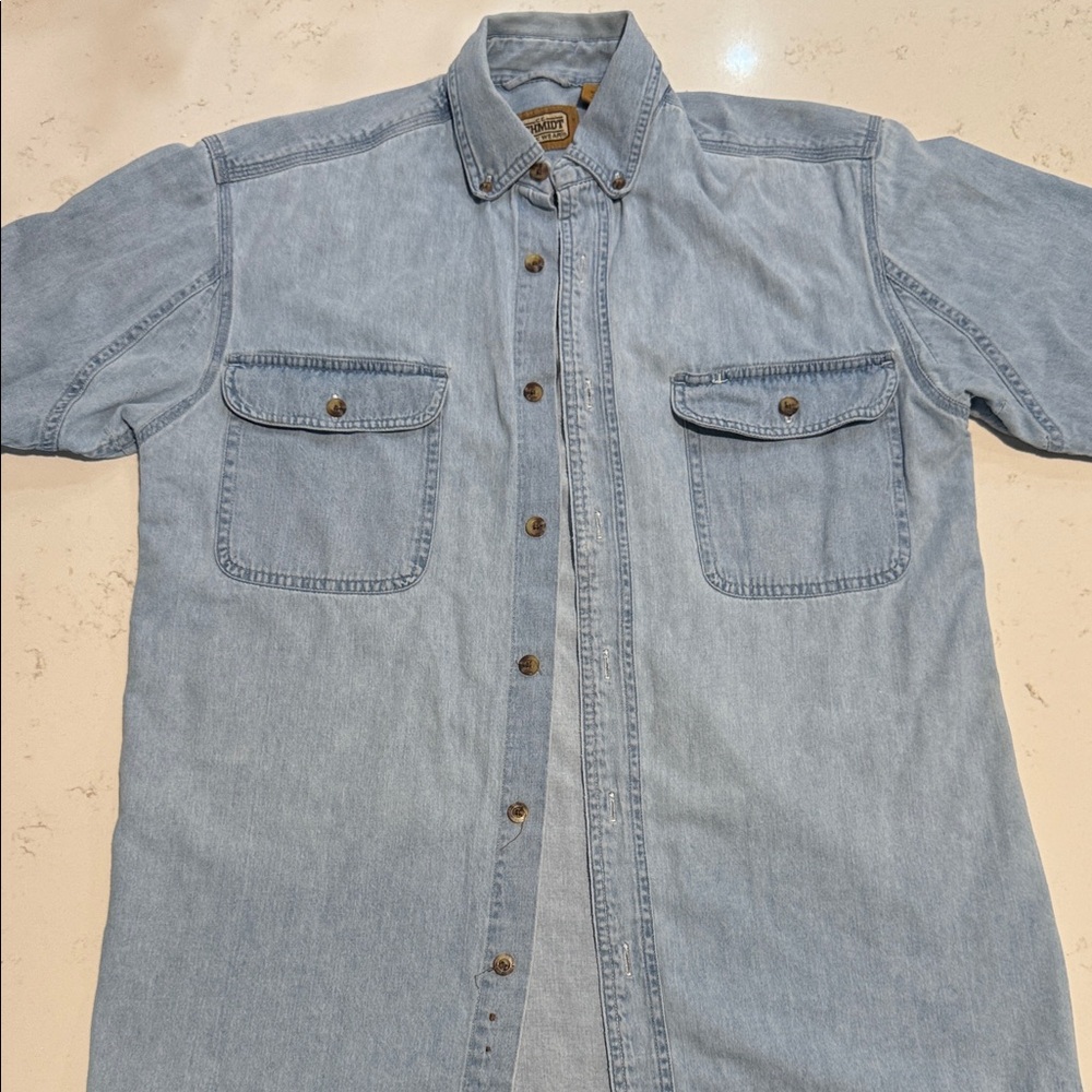 Light Blue Denim Shirt 90s vibe